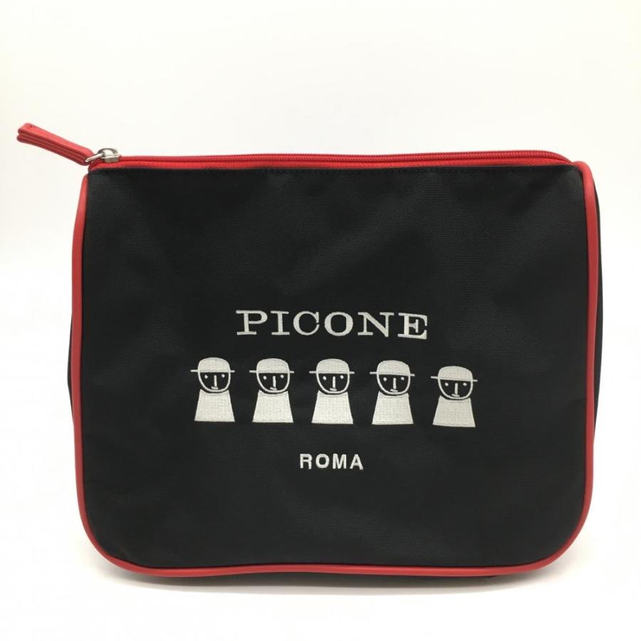 STUDIO PICONE（スタジオピッコーネ） ピッコーネ ポーチ 黒×レッド