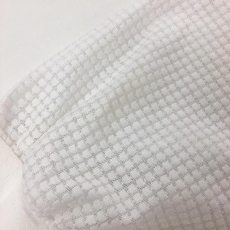 PEARLY GATES（パーリーゲイツ） 異素材半袖プルオーバー 白 ナイロン