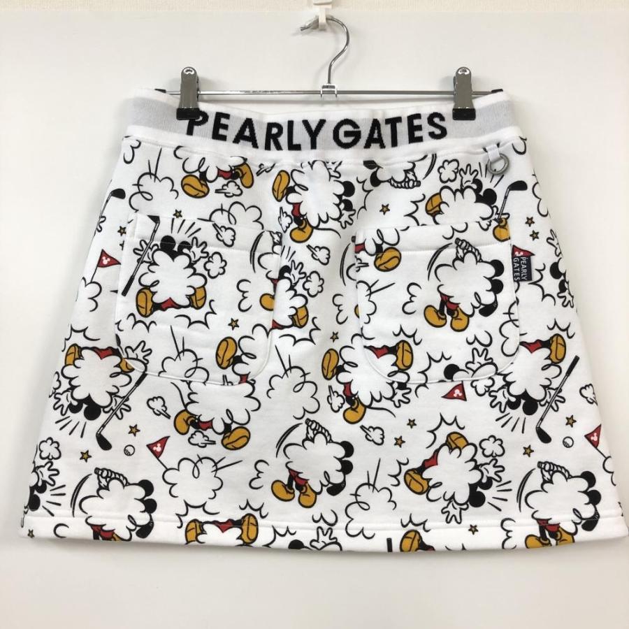 PEARLY GATES パーリーゲイツ×ディズニー スウェットスカート 白 PEARLY GATES パーリーゲイツ×ディズニー スウェットスカート 白