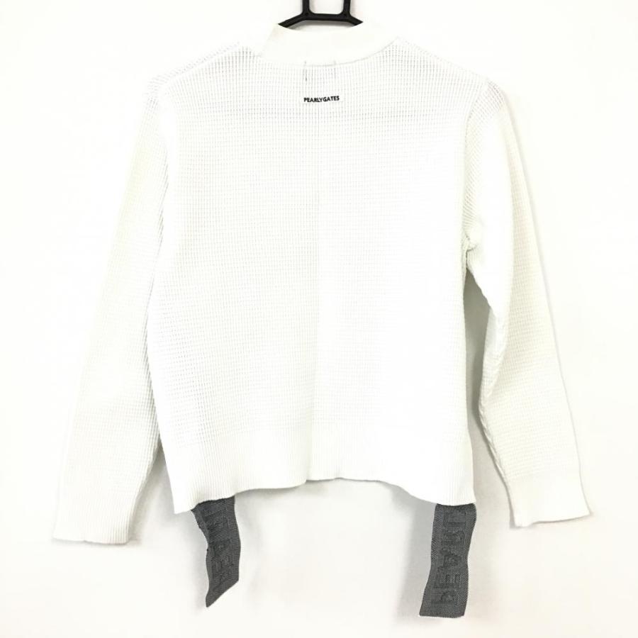 PEARLY GATES レディース　ホワイト セーター PEARLY GATES パーリーゲイツ セーター 白×黒 サマーニット 星