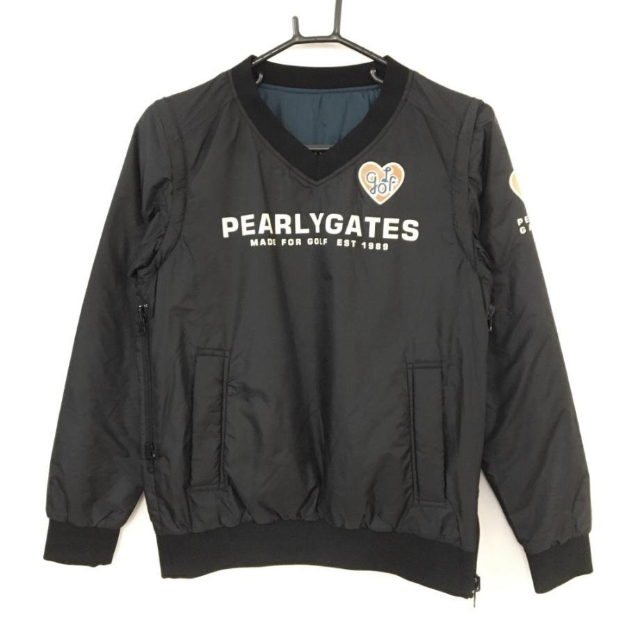 パーリーゲイツ リバーシブル 4way PERTEX ブルゾン 4 スニード　黒 50%OFF価格／(美品)PEARLY GATES パーリーゲイツ 中綿リバーシブル
