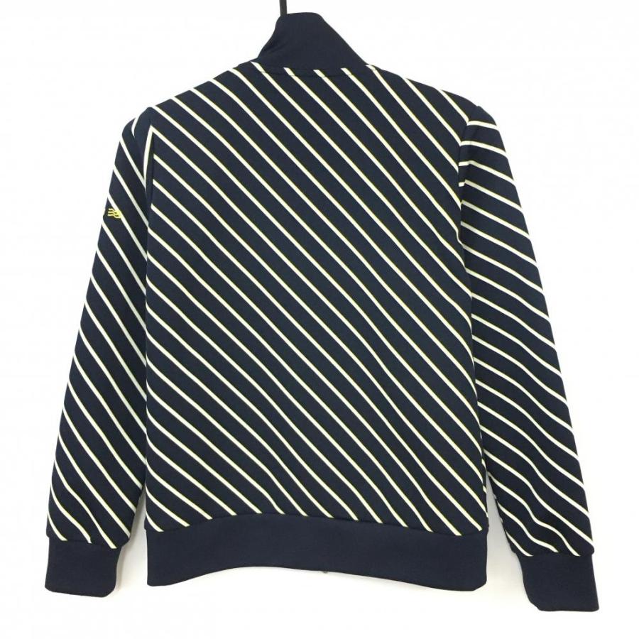 adidas（アディダス） ジャケットブルゾン ダークネイビー×白 斜め
