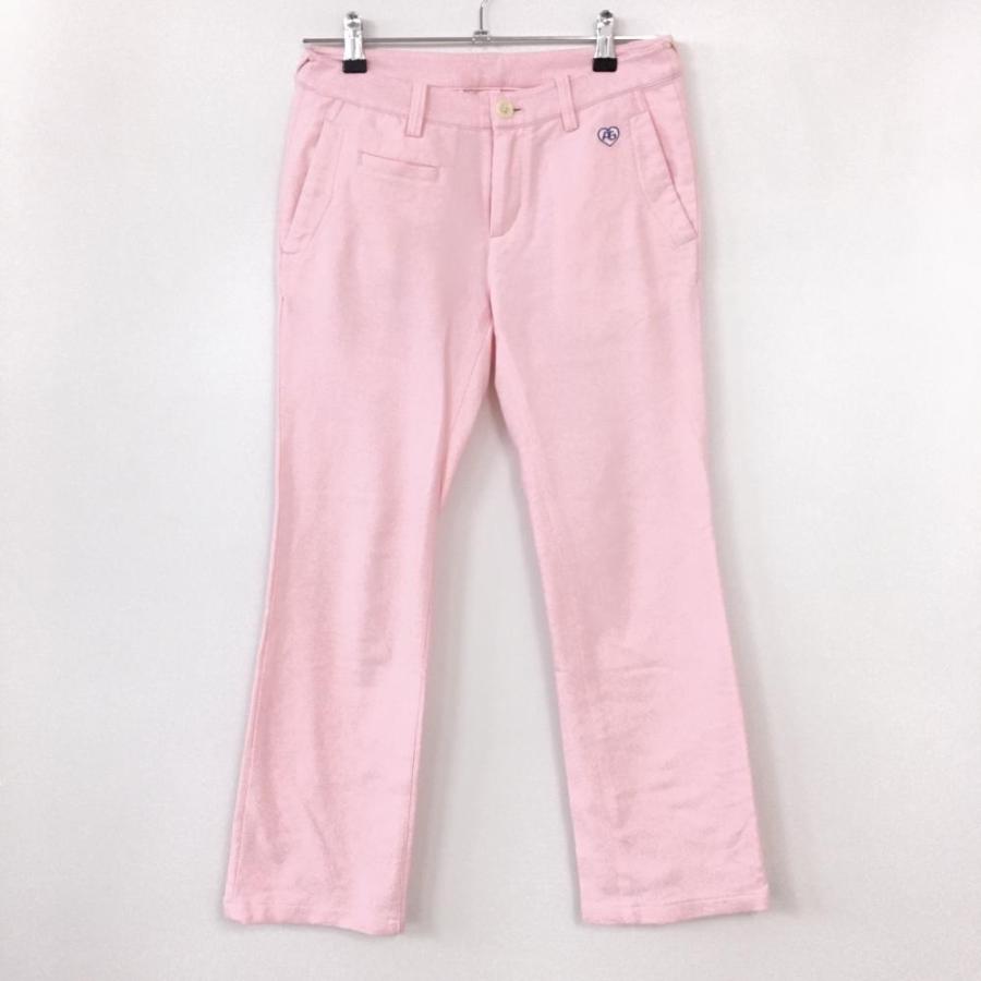 パーリーゲイツ パンツ ピンク 細ストライプ織生地 シンプル