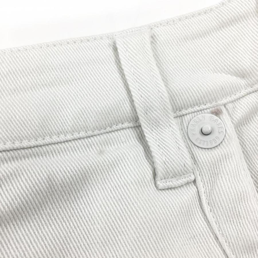 PEARLY GATES（パーリーゲイツ） スカート 白×オレンジ 刺しゅう ピン