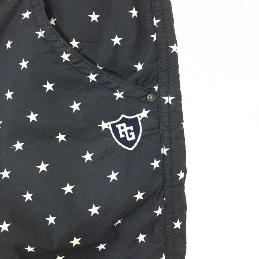 PEARLY GATES★パーリーゲイツ★総柄パンツ★ネイビーホワイト★5★美品 PEARLY GATES パーリーゲイツ 中綿パンツ ネイビー×白 星柄 総柄