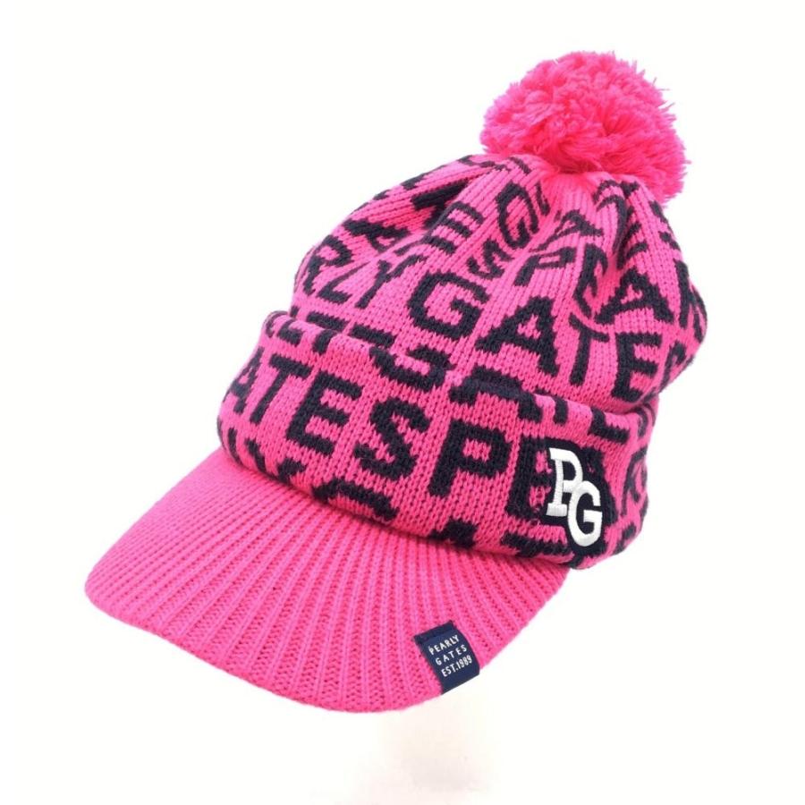 PEARLY GATES ニット　ピンク１ 20%OFF価格／(美品)PEARLY GATES パーリーゲイツ ニットキャップ