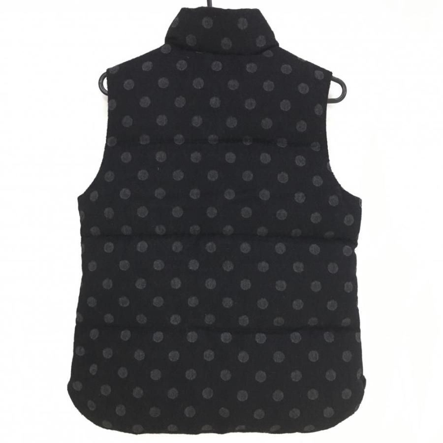 PEARLY GATES パーリーゲイツ ダウンベスト 黒×白 ドット柄 ウール89