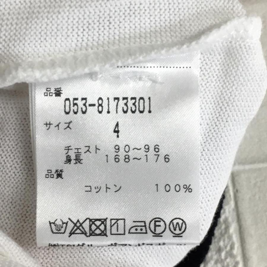 美品)PEARLY GATES パーリーゲイツ ニットベスト 白 リブボーダー