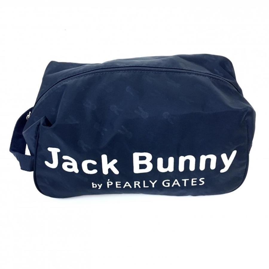 超美品)Jack Bunny ジャックバニー シューズケース ネイビー×白 超美品)Jack Bunny ジャックバニー シューズケース ネイビー×白
