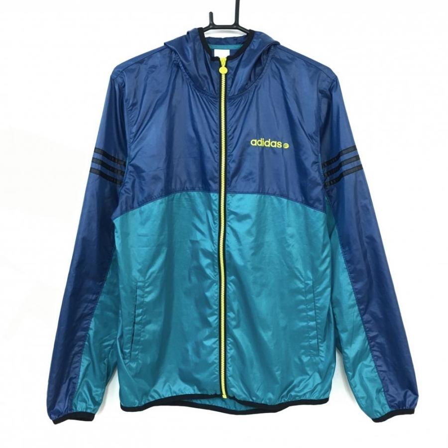 10%OFF価格／(美品)adidas アディダス ナイロンパーカー ネイビー