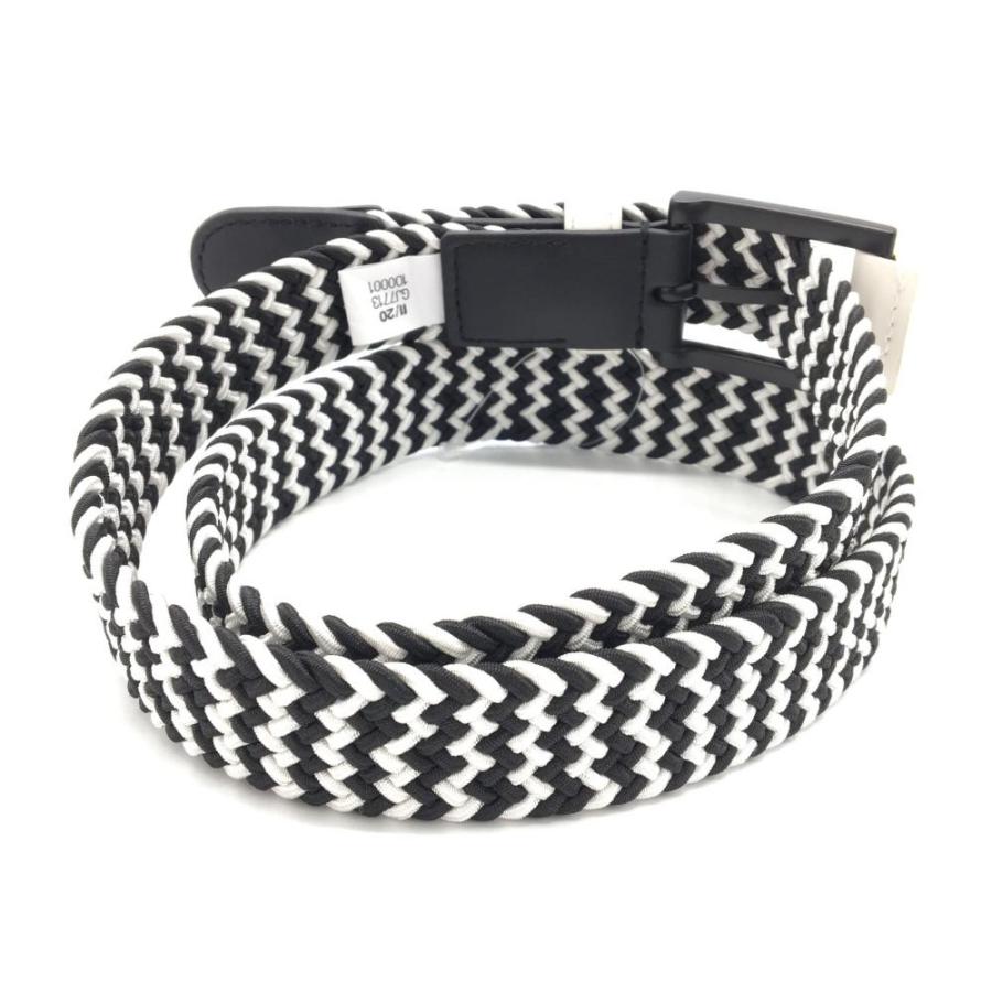 超美品)adidas アディダス メッシュベルト 黒×白 ストレッチ