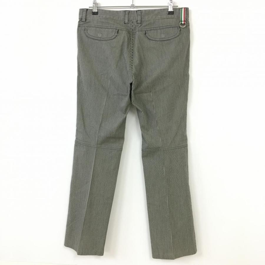 10%OFF価格／(美品)Kappa カッパ パンツ グレー×白 ストライプ