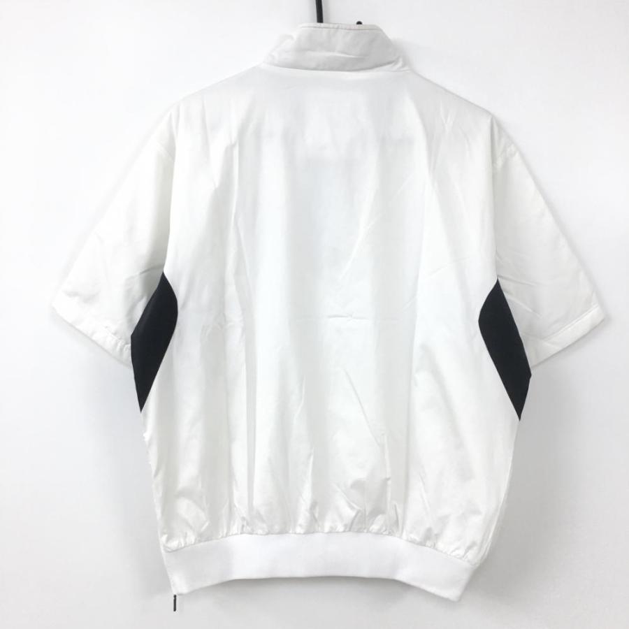 le coq sportif ルコック 中綿半袖ジャケット 白×レッド ハーフジップ