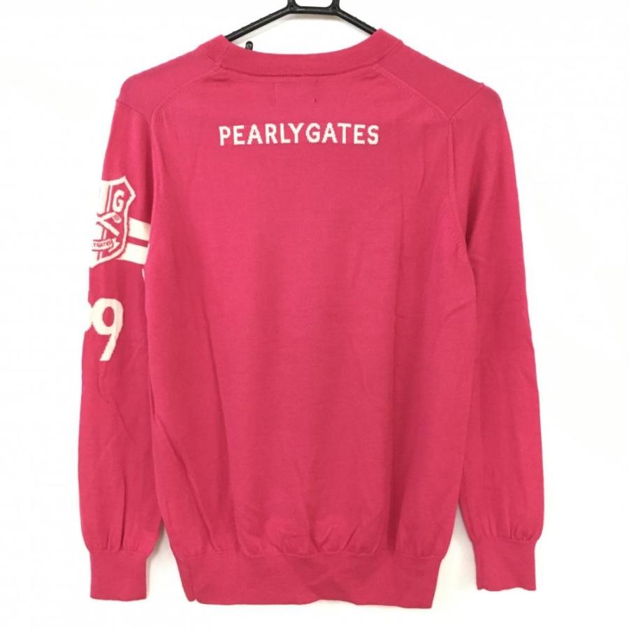 カシミア ピンク ニット パーリーゲイツ 最新 ニット　ピンク１ GATES PEARLY ゴルフ ロゴ ウェア レディースウェア