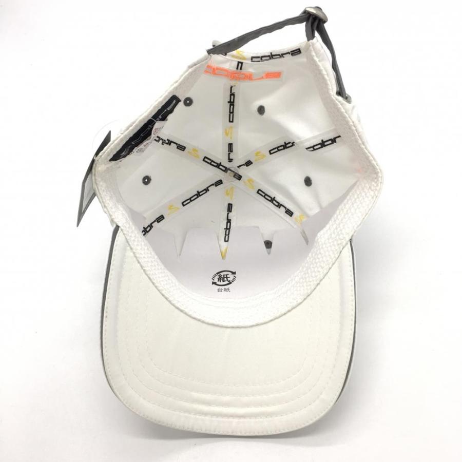新品)Cobra コブラ キャップ 白×オレンジ 立体ロゴ刺しゅう OSFA(57