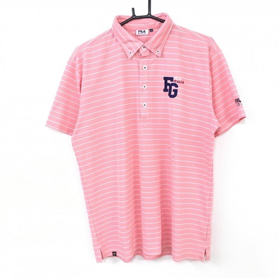60 Off価格 美品 Fila Golf フィラゴルフ 半袖ポロシャツ ピンク 白 ボーダー ボタンダウン メンズ Ll ゴルフウェア 1 レオナード 通販 Yahoo ショッピング