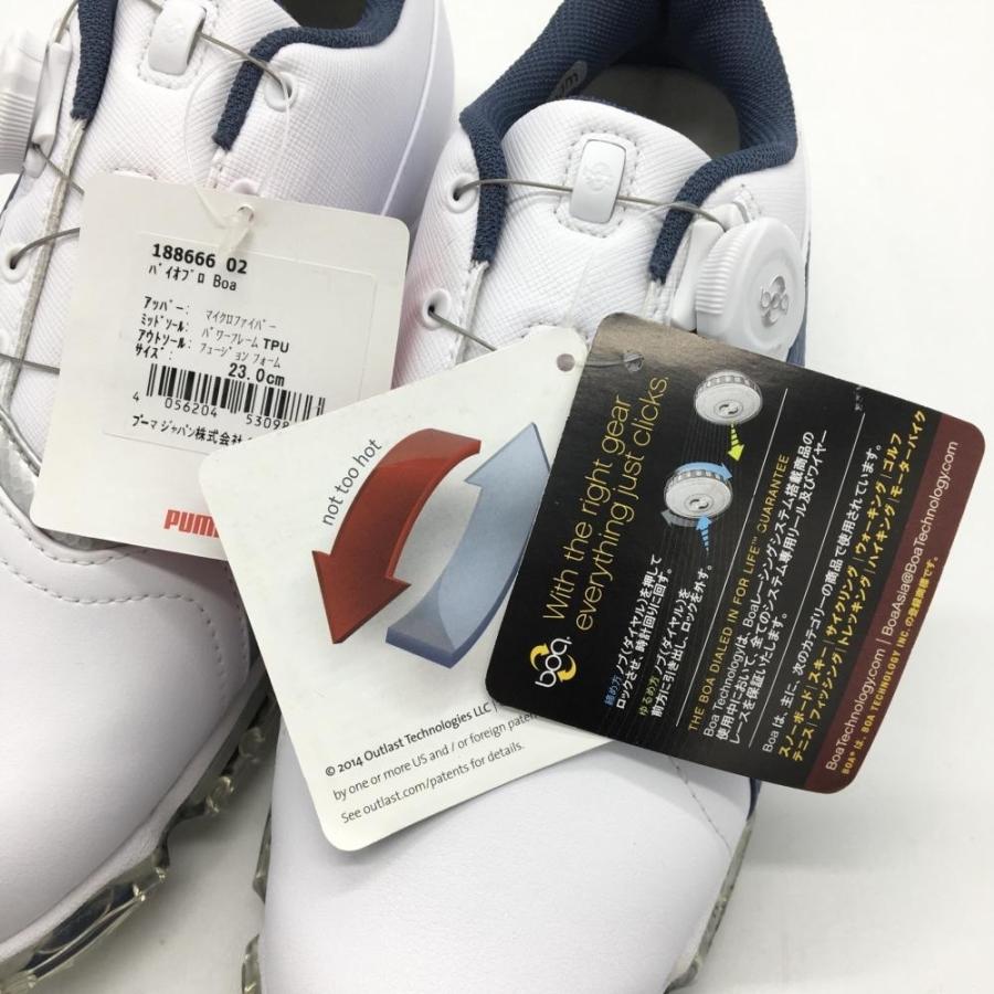 PUMA ゴルフシューズ ホワイト/グレー　BOA 10%OFF価格／(新品)PUMA プーマ ゴルフシューズ 白×ブルーグレー