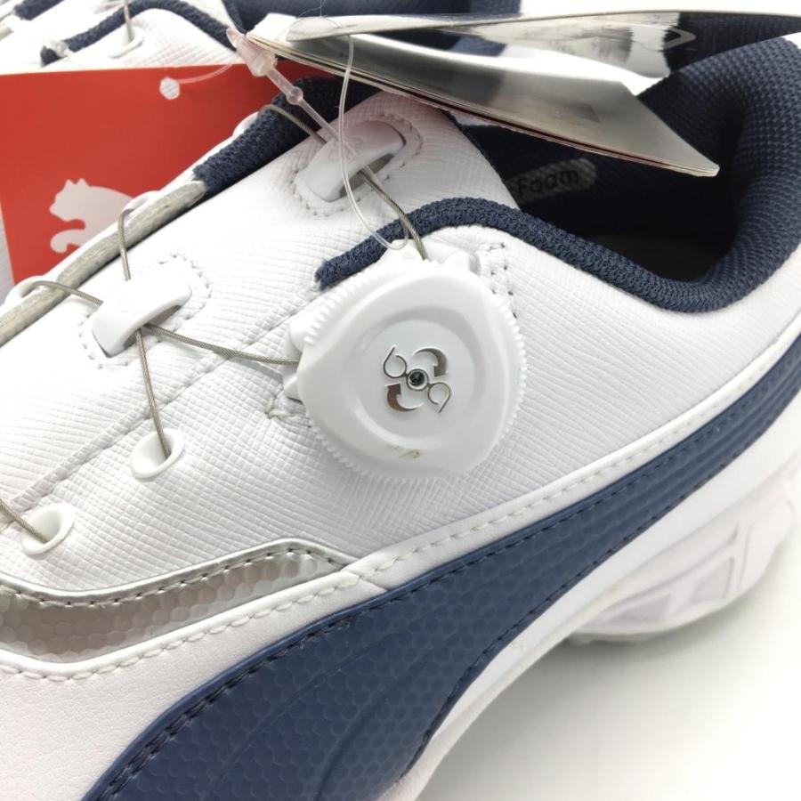10%OFF価格／(新品)PUMA プーマ ゴルフシューズ 白×ブルーグレー