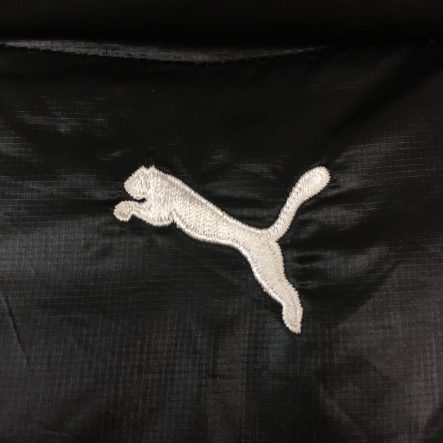 美品)PUMA プーマ ダウンベスト 黒 フルジップ シンプル メンズ 美品)PUMA プーマ ダウンベスト 黒 フルジップ シンプル メンズ