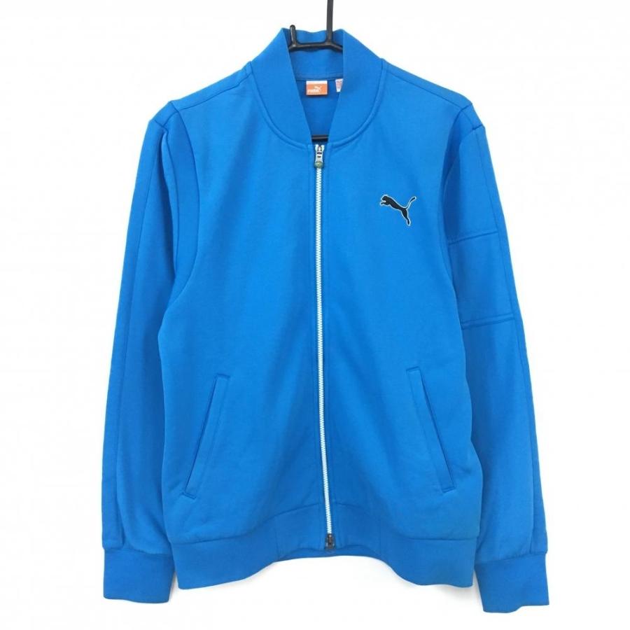 プーマ　ゴルフアウター　Lサイズ　新品 10%OFF価格／PUMA プーマ ブルゾン ブルー ダブルジップ 裏起毛 メンズ