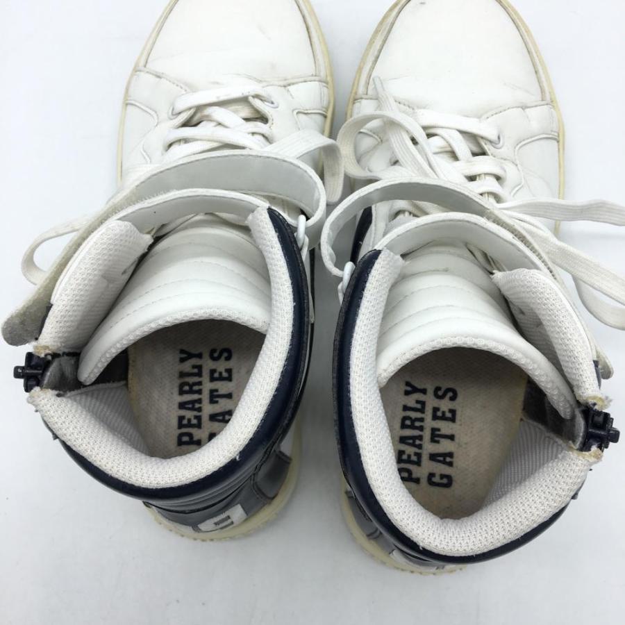 パーリーゲイツ　ホワイト レザーハイカットシューズ 27cm パーリーゲイツ ホワイト レザーハイカットシューズ 27cm