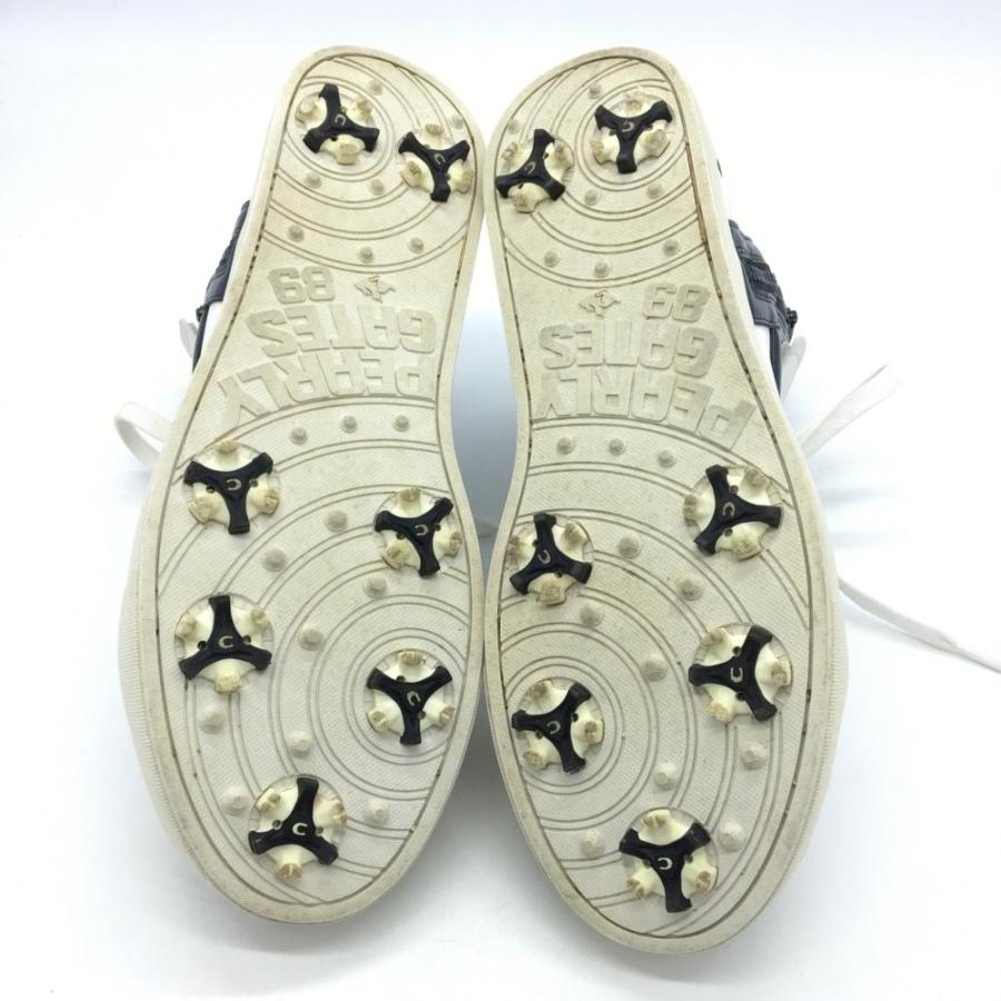 PEARLY GATES パーリーゲイツ ゴルフシューズ 白×黒 ハイカット ロゴ