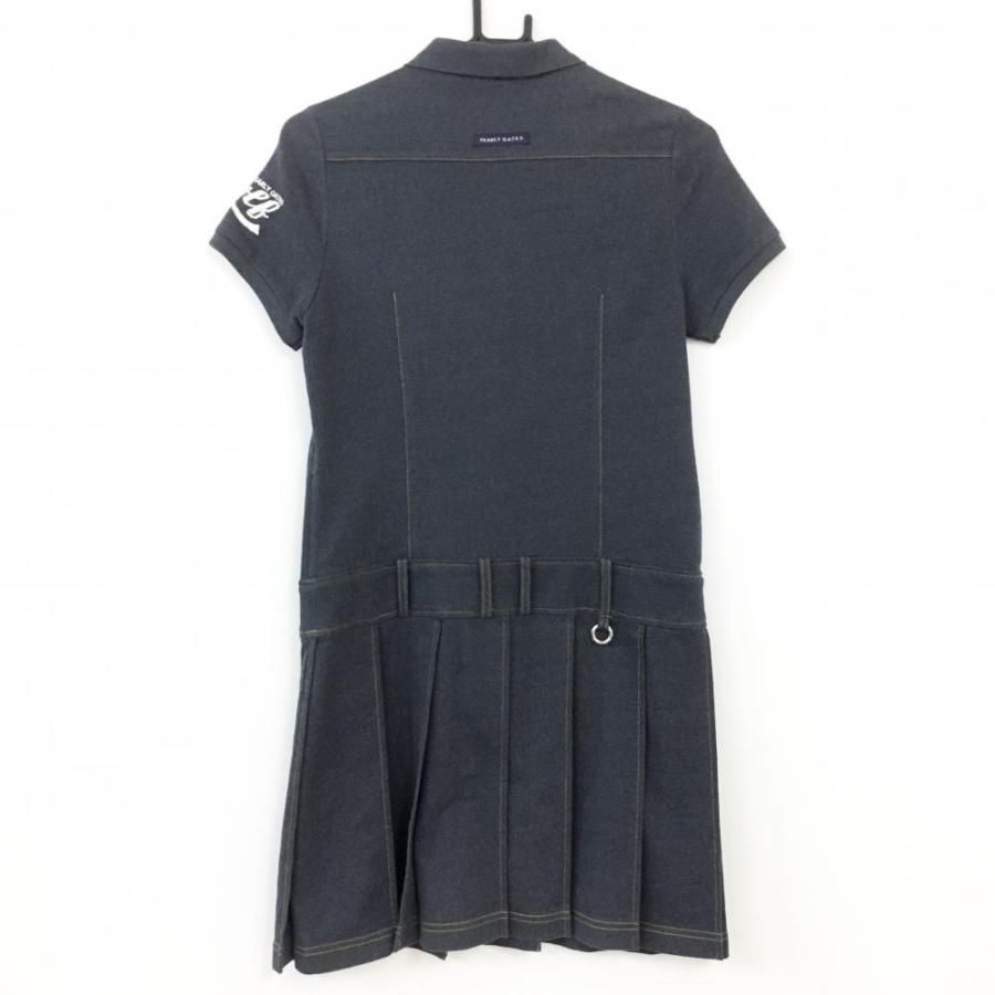 PEARLY GATES パーリーゲイツ 半袖ポロワンピース ネイビーグレー