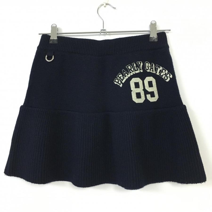 10%OFF価格／PEARLY GATES パーリーゲイツ ニットスカート ネイビー