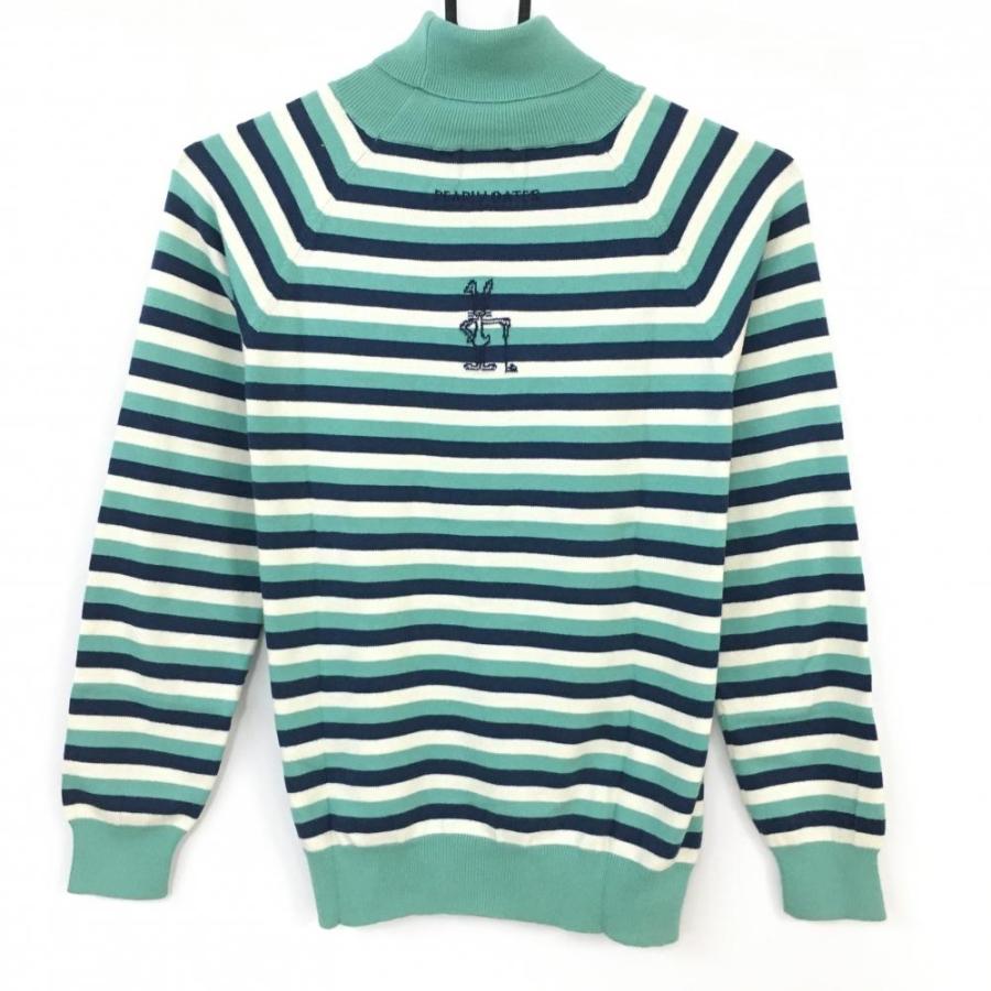 PEARLY GATES ミントグリーン ニット　セーター 30%OFF価格／訳あり＊PEARLY GATES パーリーゲイツ ハイネックニット
