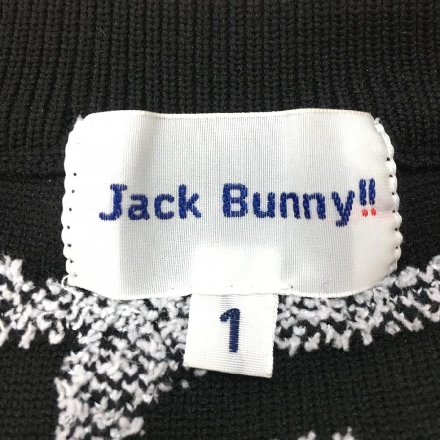 超美品)2021年＊Jack Bunny ジャックバニー 長袖ニットセーター 黒×白