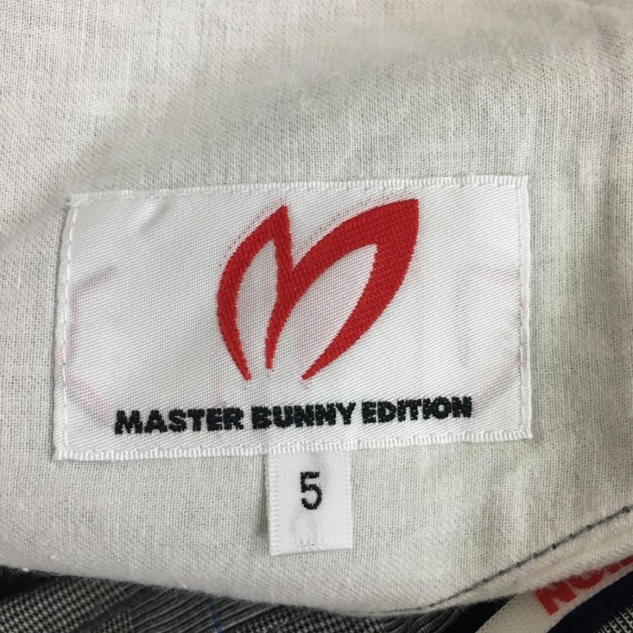 マスターバニー パンツ グレー×ブルー グレンチェック柄 ティー装着可