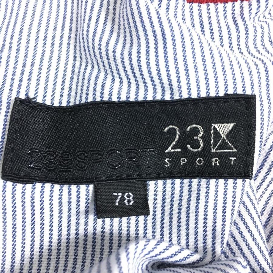 23区GOLF 23区スポーツ ストレッチカーゴパンツ レッド 無地 メンズ 78