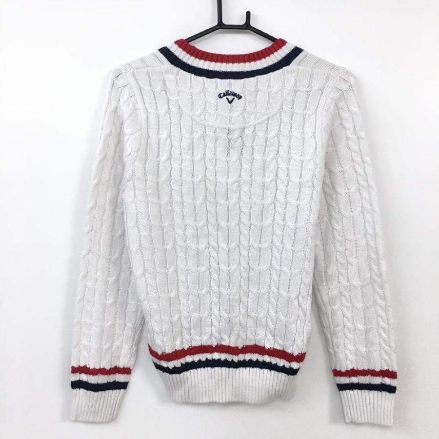 Callaway Vネック セーター ホワイト/ネイビー 30%OFF価格／(新品)Callaway キャロウェイ セーター 白×ネイビー