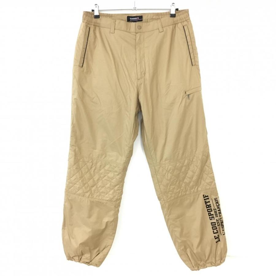 10%OFF価格／(超美品)le coq sportif ルコック 中綿パンツ ベージュ×黒  