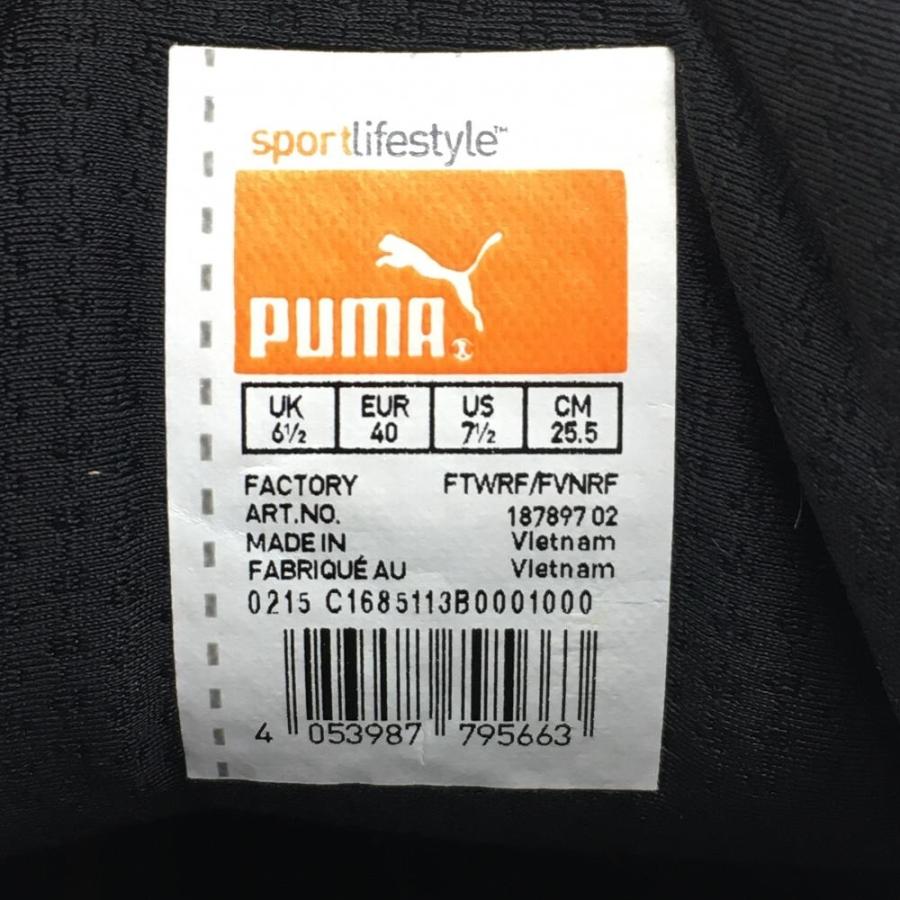 Puma ゴルフシューズ　日本未発売　25.5 ほぼ新品　プーマ 美品】PUMA プーマ ゴルフシューズ 白×オレンジ POWER VAMP 18789702