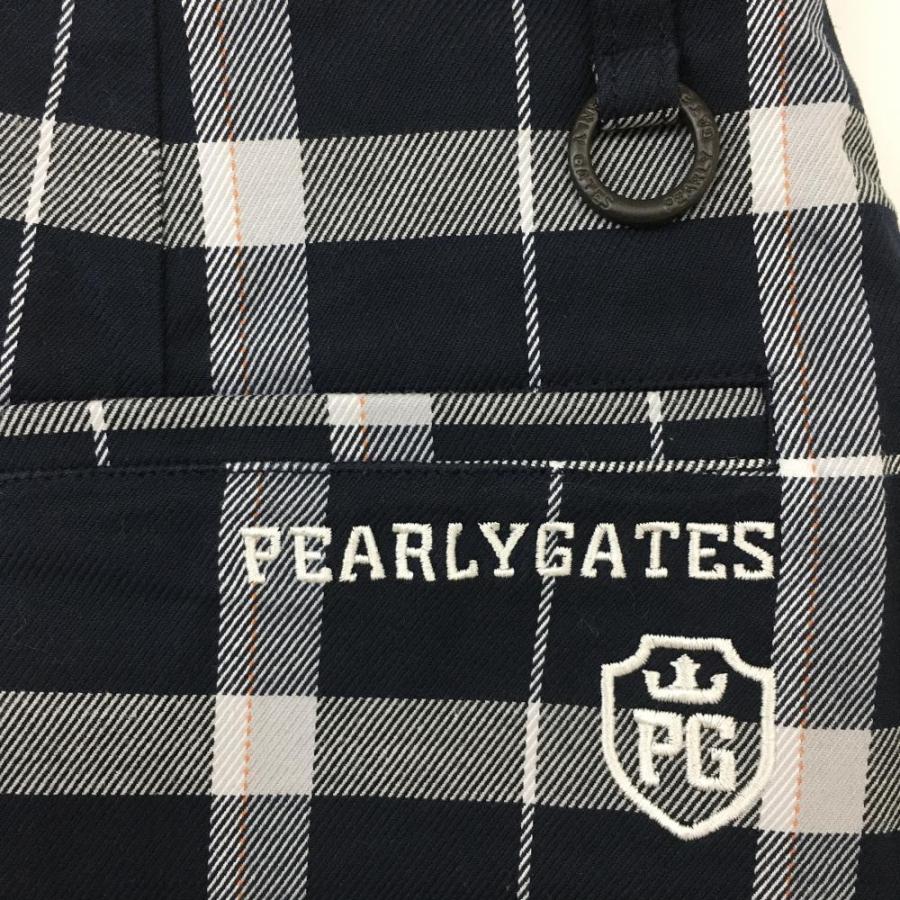 PEARLY GATES（パーリーゲイツ） ラップスカート ネイビー×白 チェック