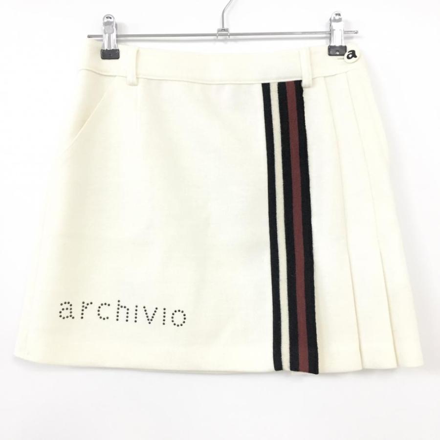 20%OFF価格／(超美品)archivio アルチビオ ニットスカート 白×黒