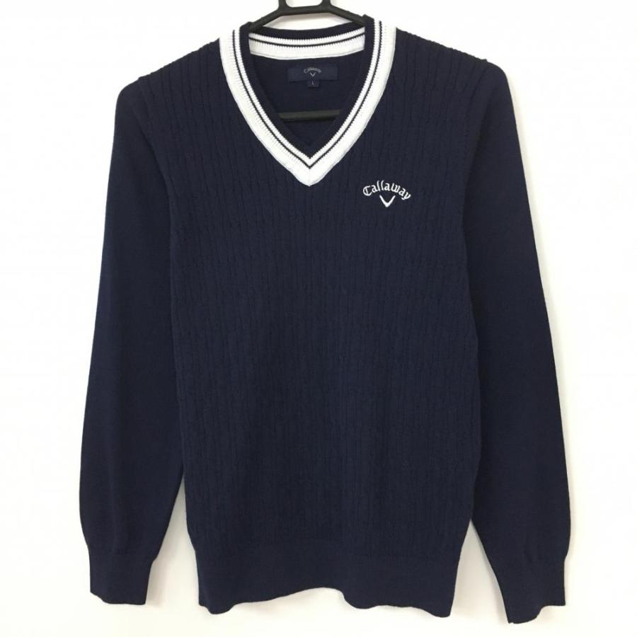 10%OFF価格／(美品)Callaway キャロウェイ 長袖ニットセーター