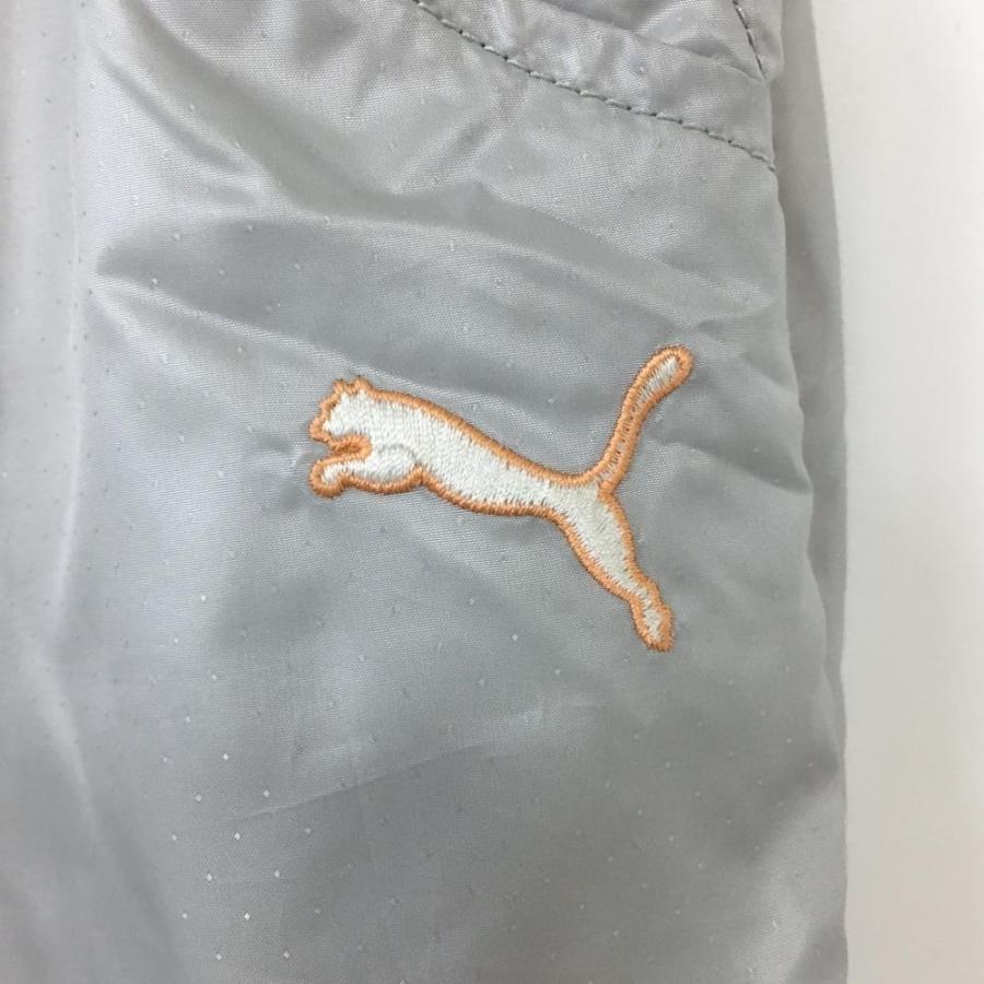 PUMA（プーマ） 中綿パンツ ライトグレー×オレンジ サイドライン