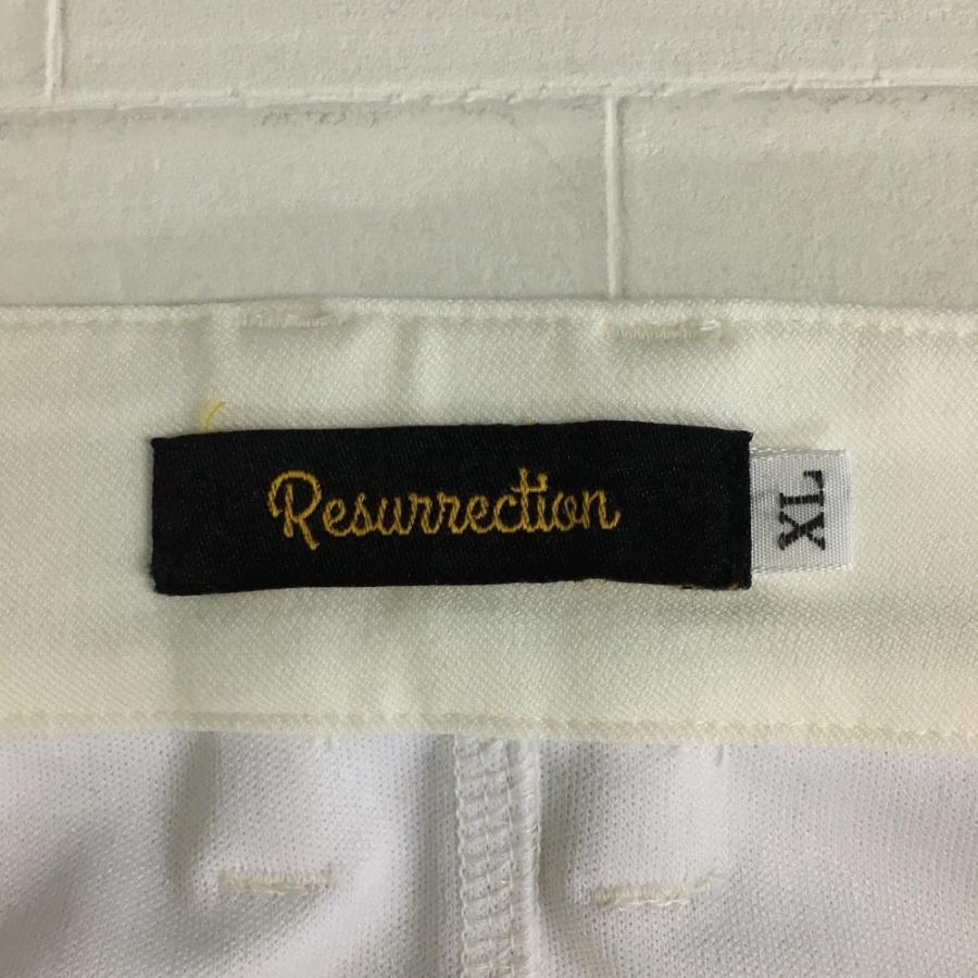 レザレクション　メンズパンツ　Lサイズ　ベージュ 超美品】Resurrection レザレクション パンツ 白×ベージュ ロゴ
