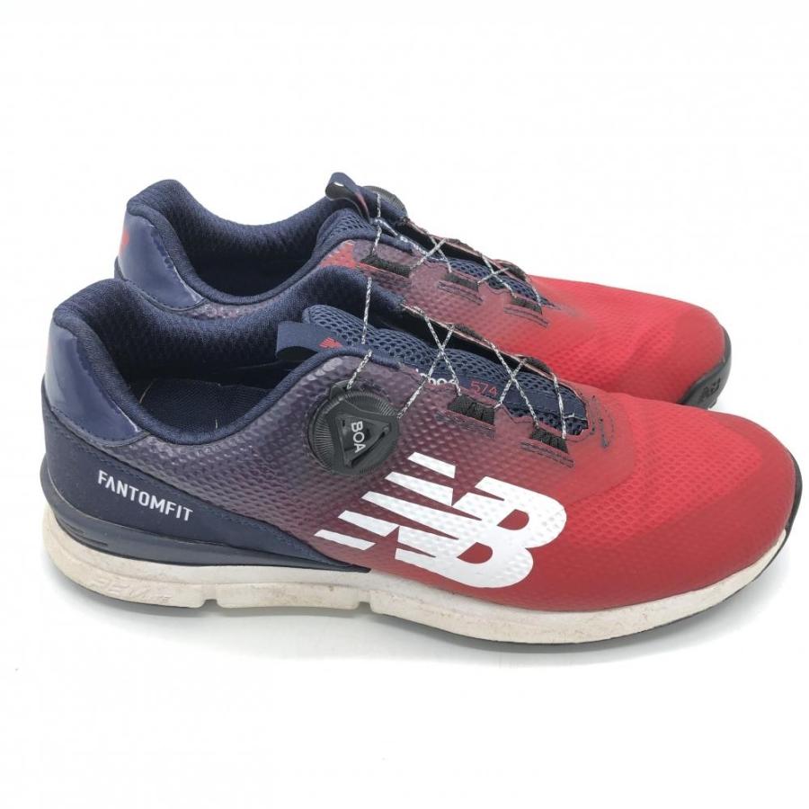 美品】New Balance ニューバランス ゴルフシューズ レッド×ネイビー
