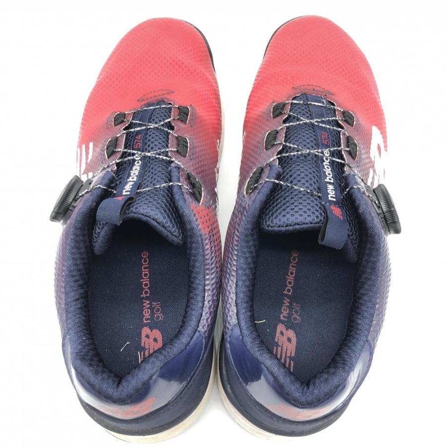 美品】New Balance ニューバランス ゴルフシューズ レッド×ネイビー