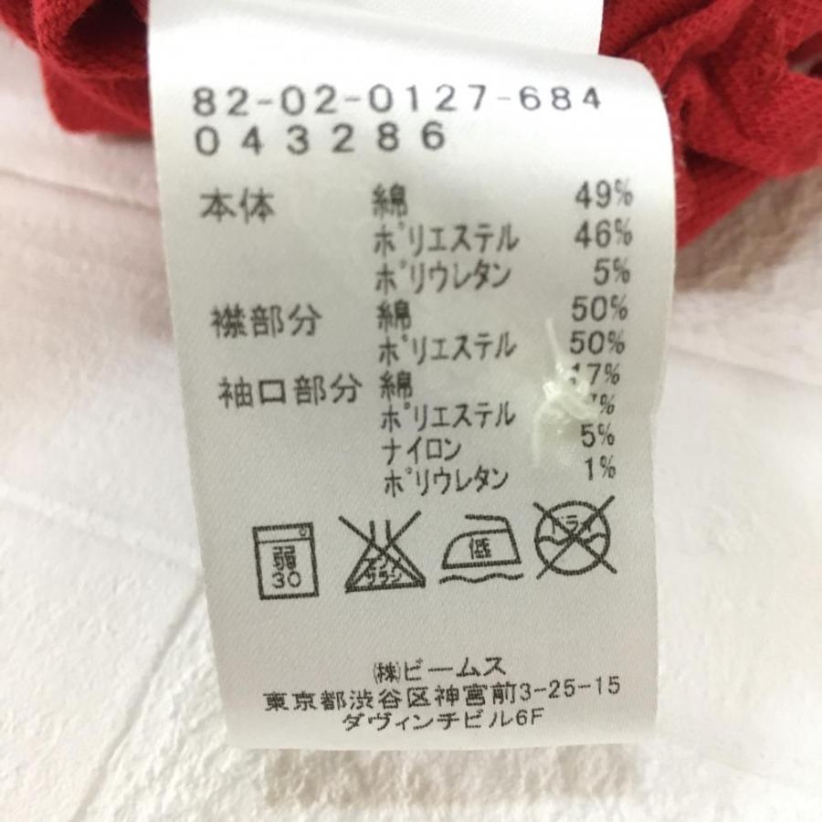 50%OFF価格／BEAMS GOLF ビームスゴルフ 半袖ポロシャツ レッド×白