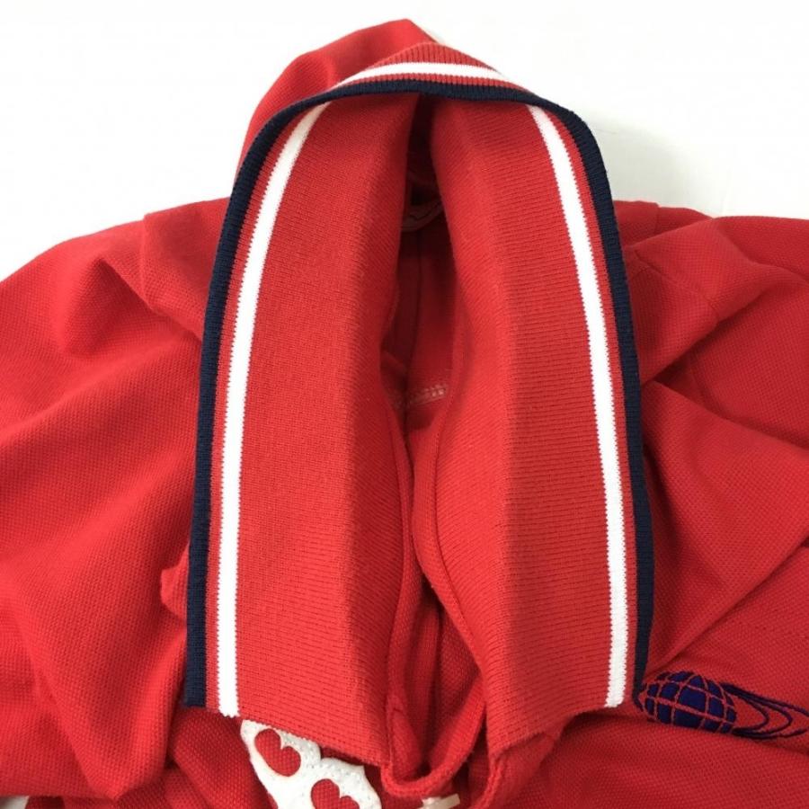 BEAMS GOLF 日本製　ゴルフ半袖ポロシャツ　トリコロールカラー 50%OFF価格／BEAMS GOLF ビームスゴルフ 半袖ポロシャツ レッド×白