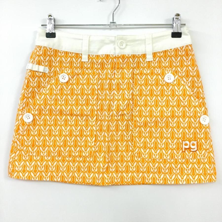 美品】PEARLY GATES パーリーゲイツ スカート 白×オレンジ