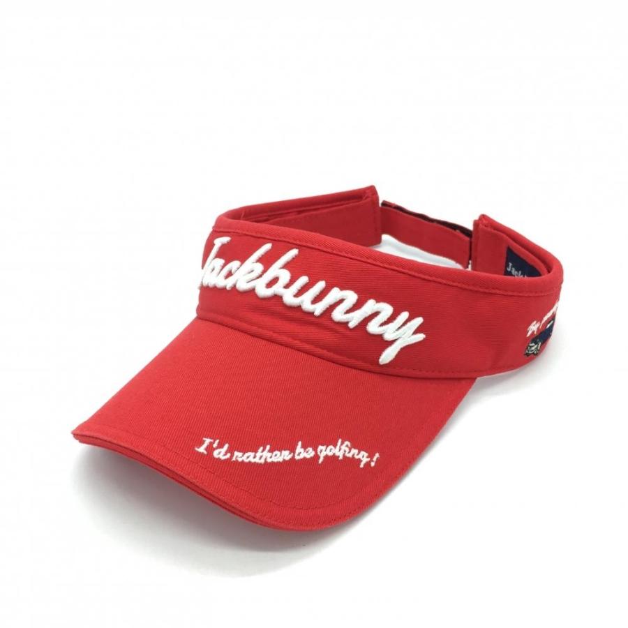 50%OFF価格／Jack Bunny ジャックバニー サンバイザー レッド×白 ヤシ  