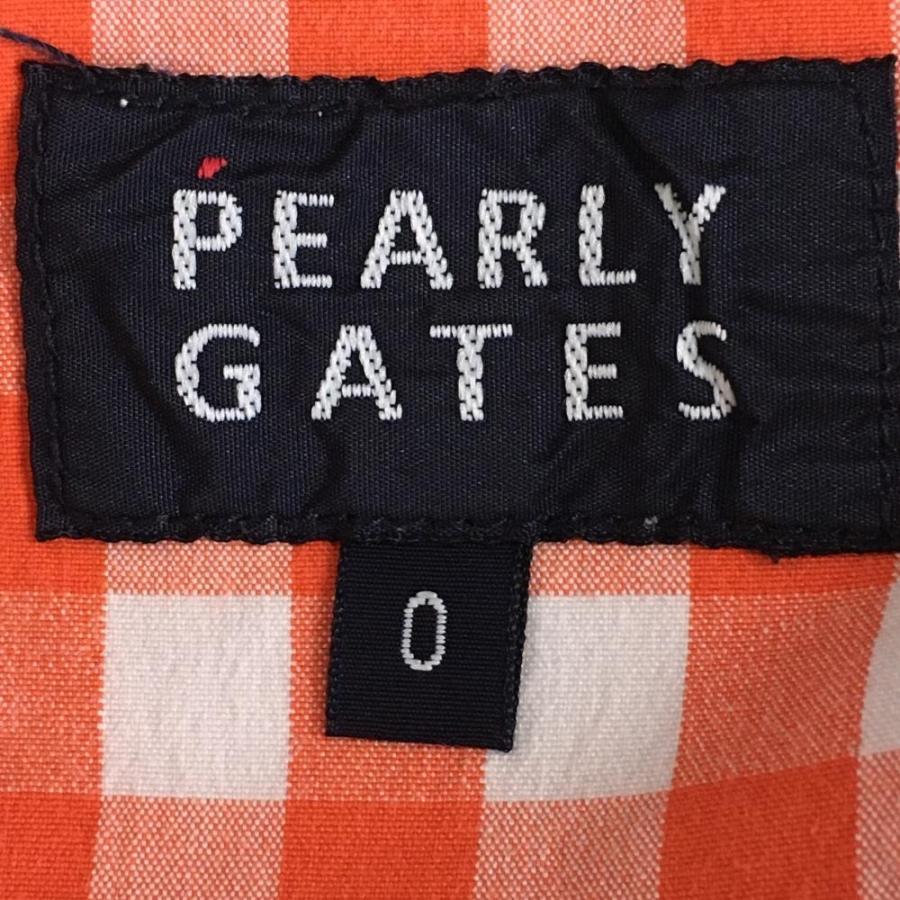 PEARLY GATES パーリーゲイツ パンツ オレンジ×白 ギンガム