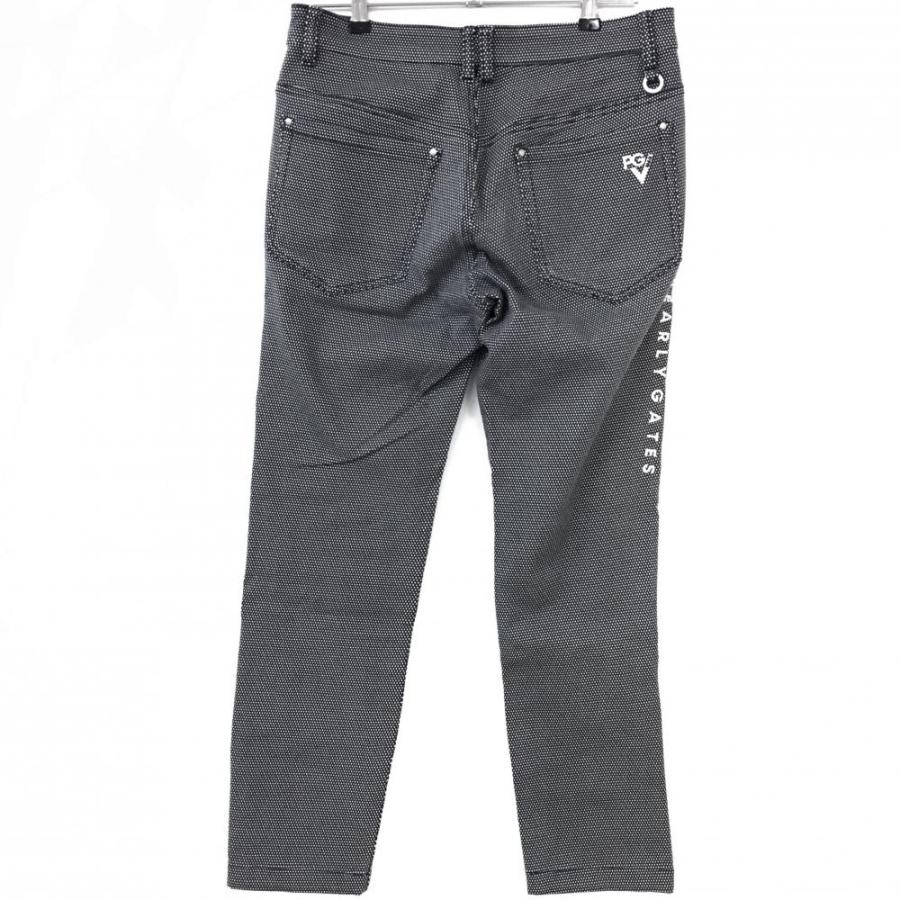 新品　パーリーゲイツ　パンツ　ストレッチ　総柄　ブラック　ホワイト　サイズ4 新品 パーリーゲイツ パンツ ストレッチ 総柄 ブラック ホワイト