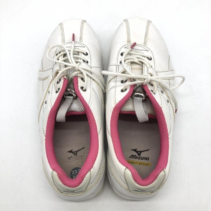 MIZUNO（ミズノ） ゴルフシューズ 白×ピンク 45KW-01201 ライト