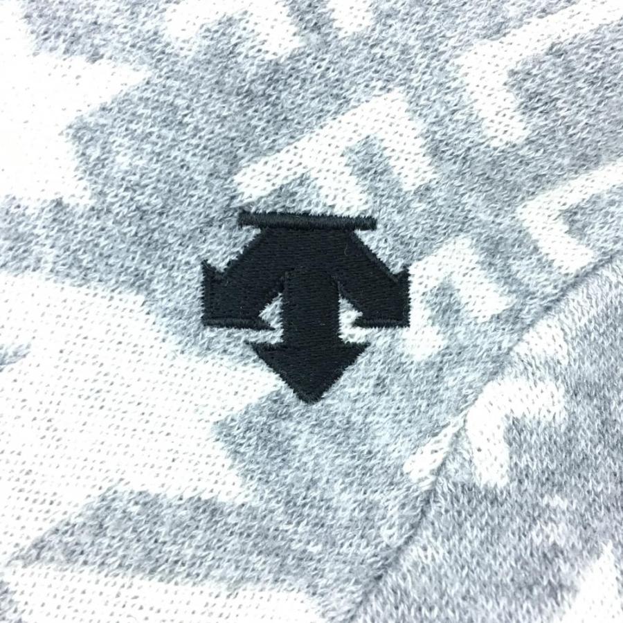 DESCENTE（デサント） デサントゴルフ 長袖ニットセーター グレー×白